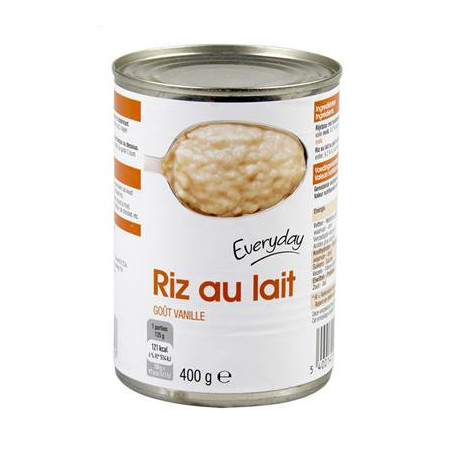 EVERYDAY riz au lait vanille 400g
