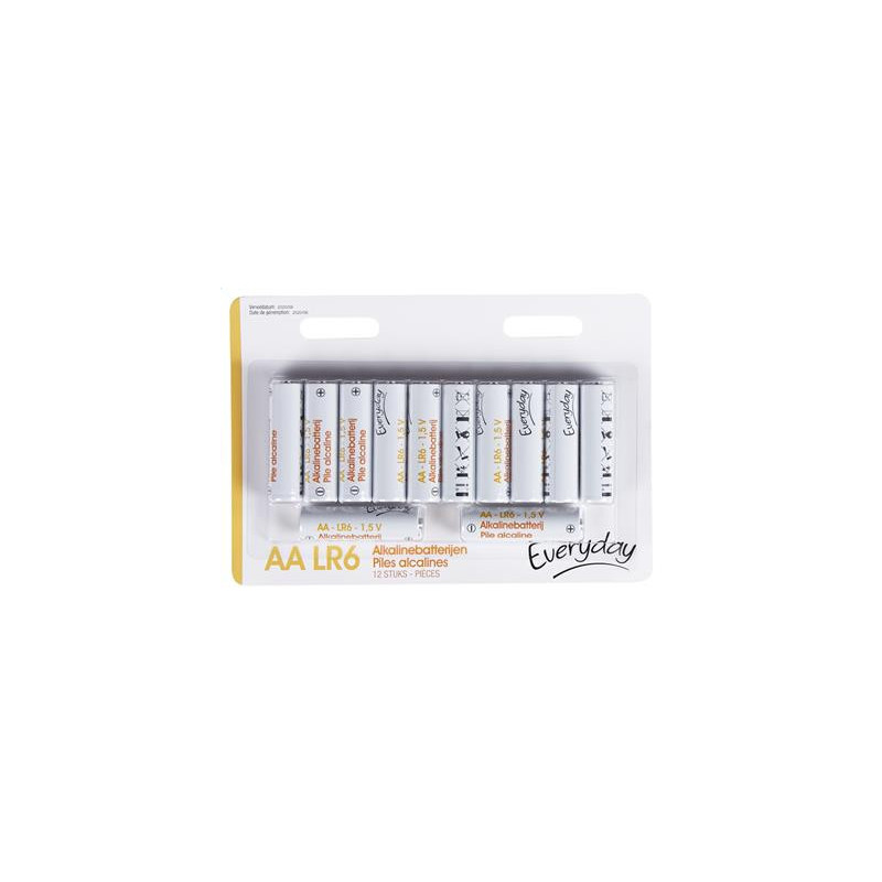 EVERYDAY piles alcalines AA LR06 12 pcs