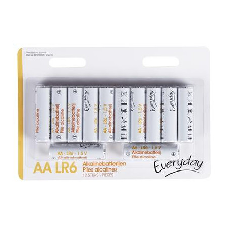 EVERYDAY piles alcalines AA LR06 12 pcs