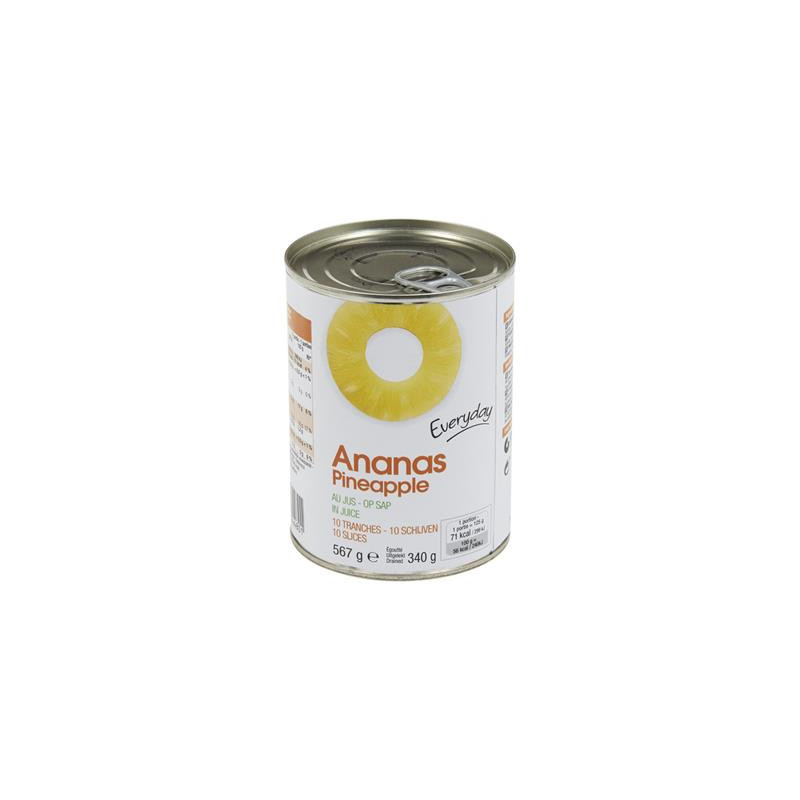 EVERYDAY ananas tranches jus cons 567g