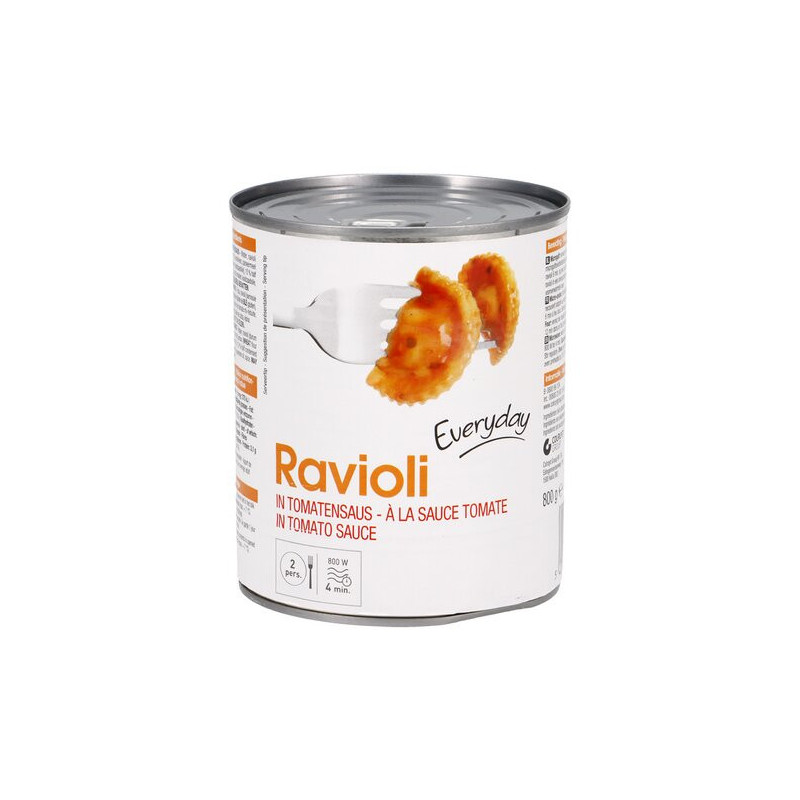 EVERYDAY ravioli sauce tomate cons 800g