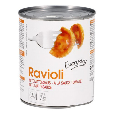EVERYDAY ravioli sauce tomate cons 800g